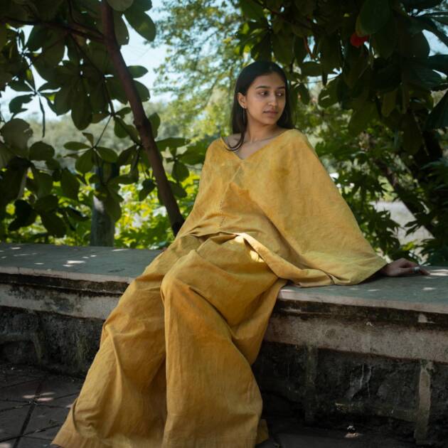 Chestnut loose fit co-ord set hand dyed from Onion skins