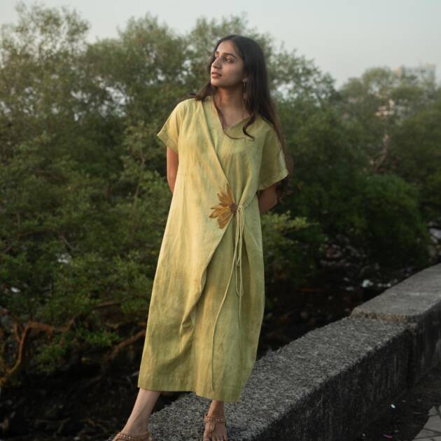 Willow loose fit dress hand dyed from Hibiscus flowers