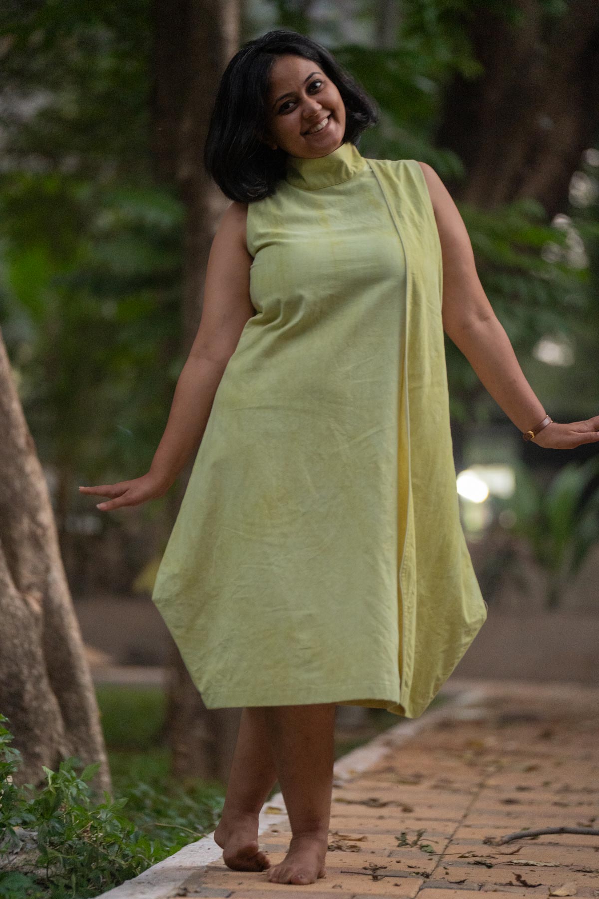 Hemlock loose fit dress hand dyed from Hibiscus flowers