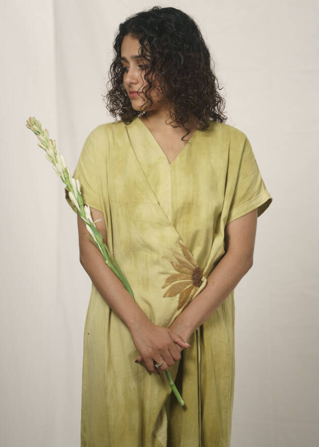 Willow loose fit dress hand dyed from Hibiscus flowers